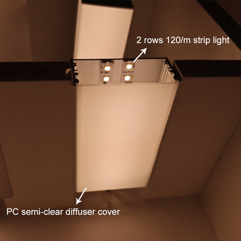 Large LED Strip Diffuser Aluminum Channel For LED Strip Lighting - Inner Width 56.4mm Large LED Strip Diffuser Aluminum Channel For LED Strip Lighting - Inner Width 56.4mm